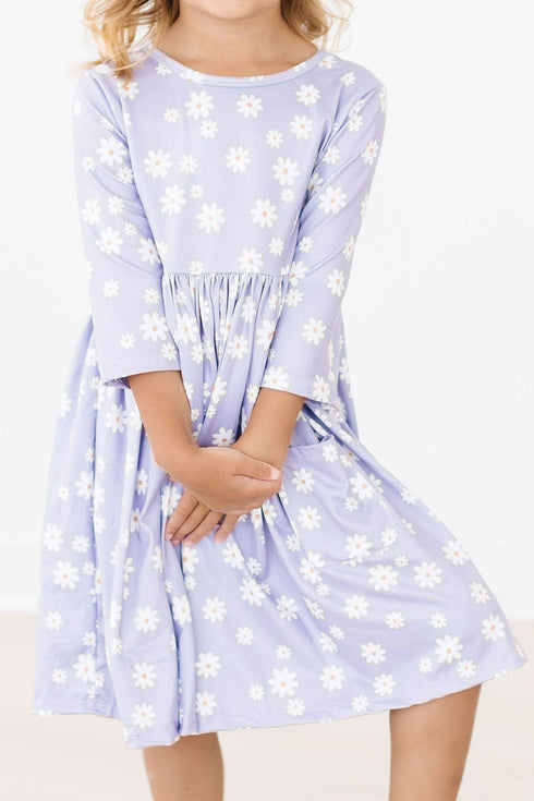 dainty-daisies-3-4-sleeve-pocket-twirl-dress Mila &  Rose - Sophia's Style--2T--3